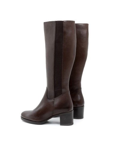 bottes femme de peau marron W-FULI-BROWN