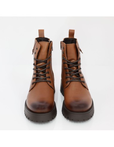 Botas de mujer de piel difuminado color cuero