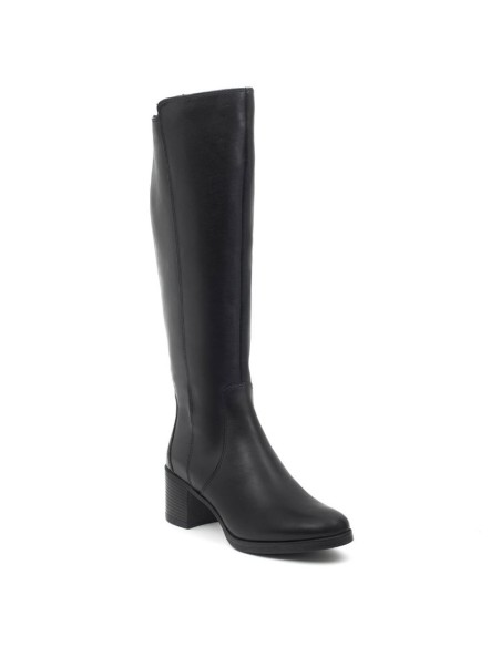 Botas de mujer de piel liso color negro