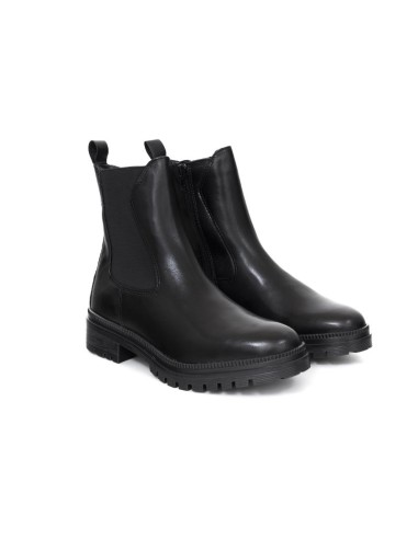 Black leather women's boots