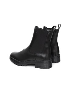 Black leather women's boots 2