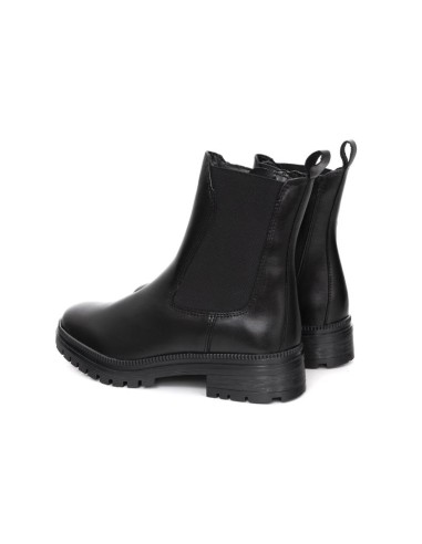 Black leather women's boots