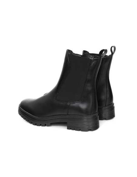 Black leather women's boots