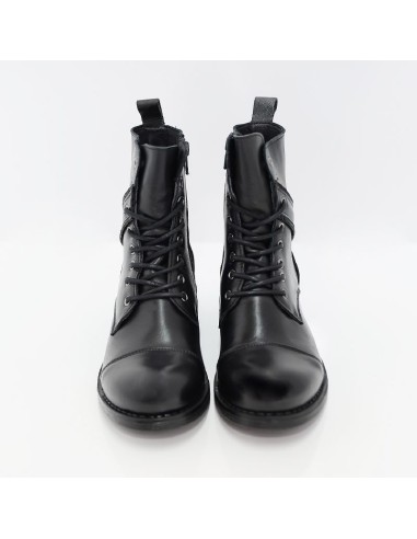 Black leather women's boots