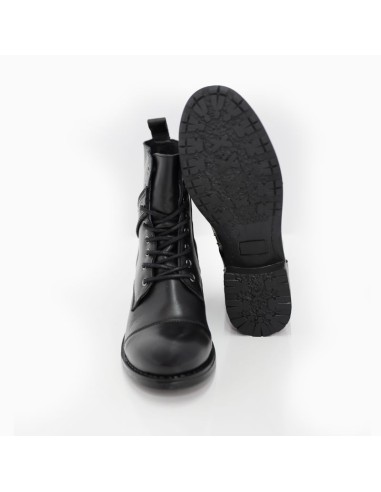 Black leather women's boots