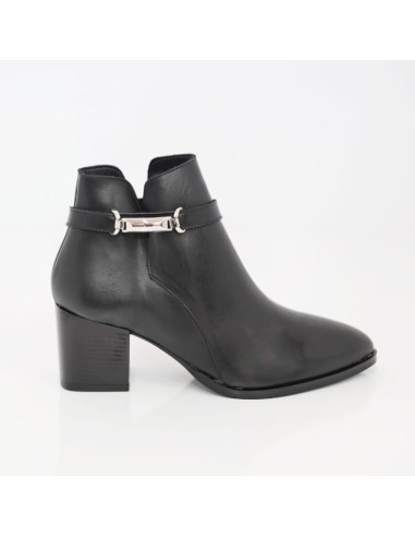 Black leather women's boots