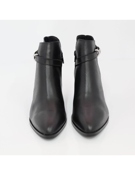 Black leather women's boots