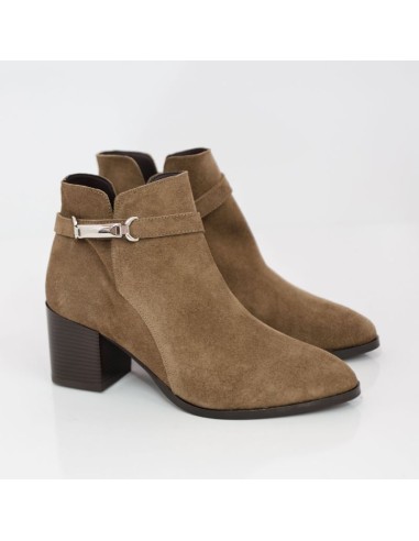 Brown leather women's boots