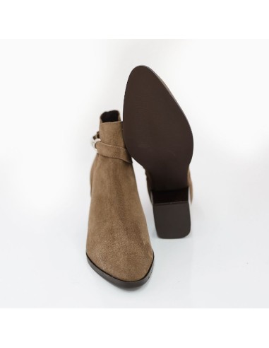 Brown leather women's boots