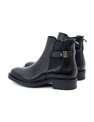 Black leather women's boots