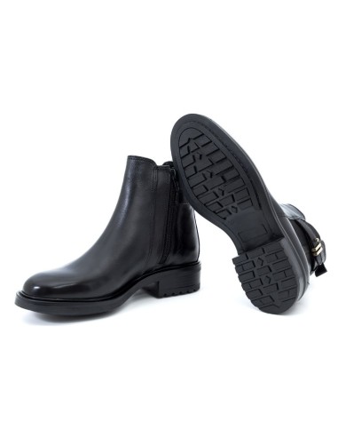 Black leather women's boots