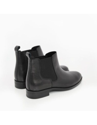Black leather women's boots