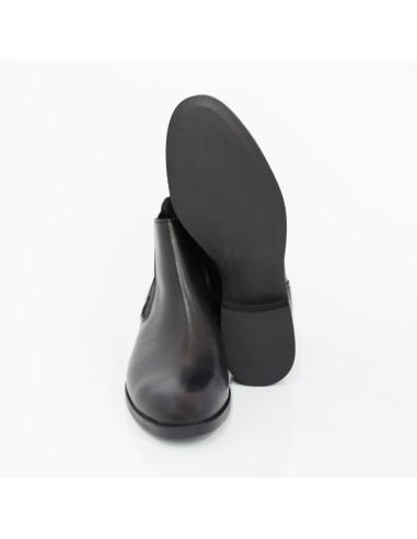 bottines femme de peau le noir W-MIFER-NEGRO