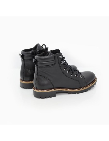 bottines femme de peau le noir W-MOIRI-BLACK