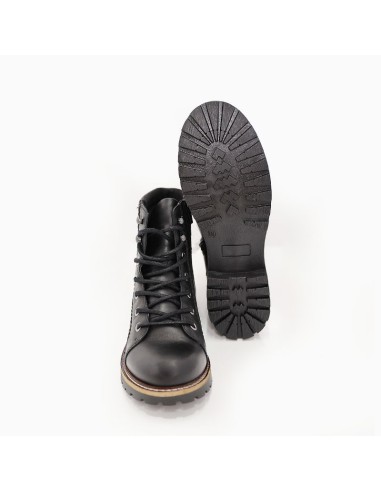 bottines femme de peau le noir W-MOIRI-BLACK