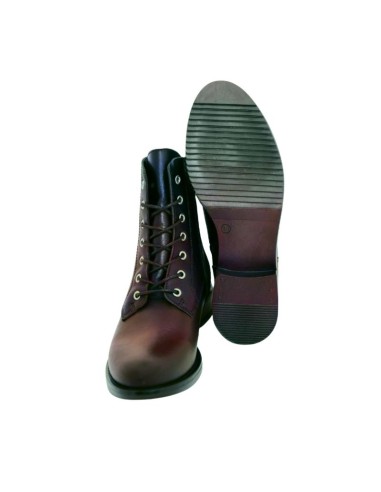 Botas de mujer de piel difuminado color cuero