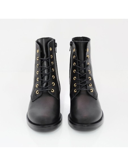 Black leather Women's high boots