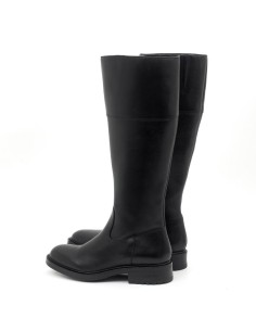 Black leather Women's high boots 2
