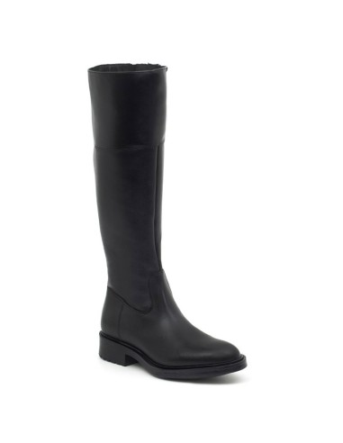 Black leather Women's high boots