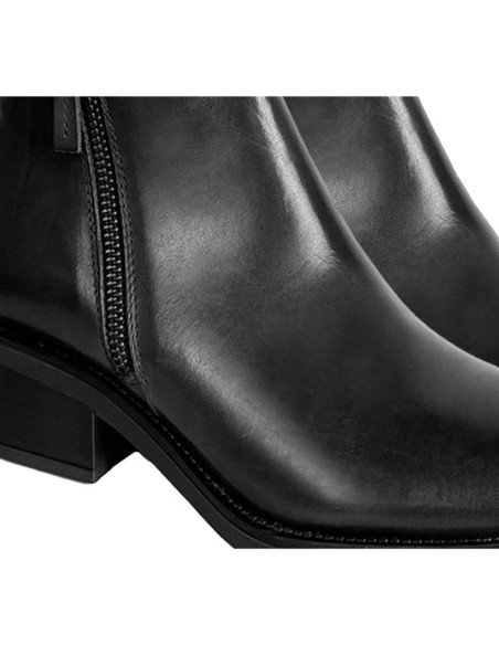 Botines de mujer de piel liso color negro