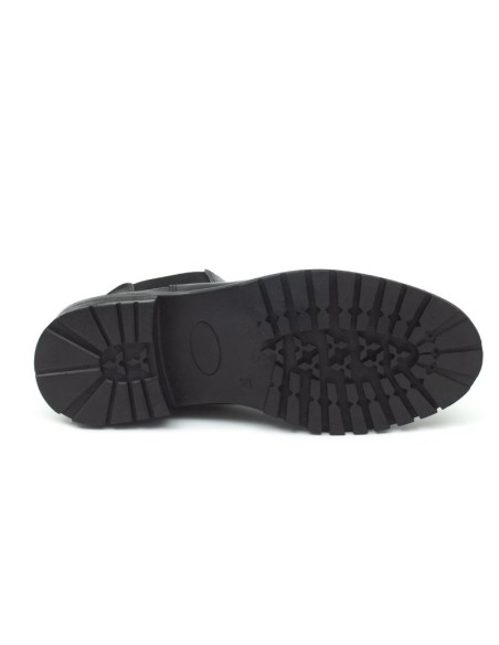 Black leather women's boots