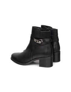 Black leather women's boots 2