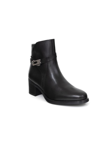 Black leather women's boots
