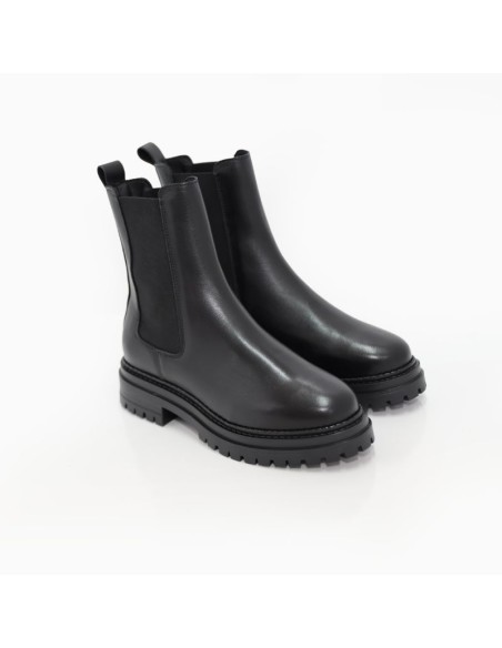 bottes femme de peau le noir W-RINBA-NEGRO