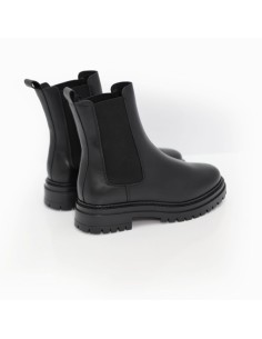 Black leather Women's high boots 2