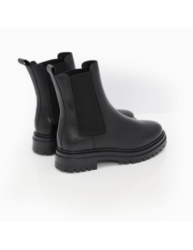 Black leather Women's high boots