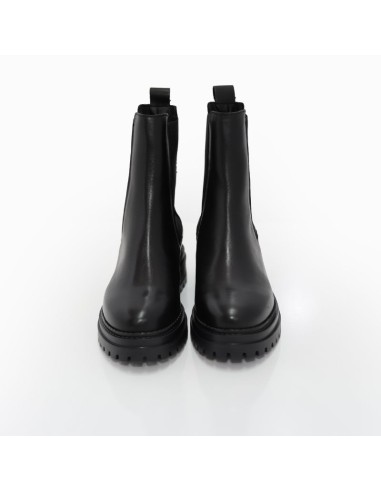 Black leather Women's high boots