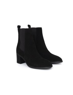 Black suede women's boots