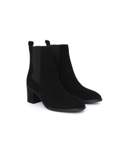 Black suede women's boots