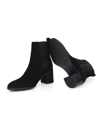 Black suede women's boots