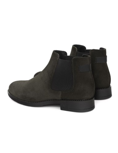 bottines femme suède et cuir vert W-SARILA-GREEN