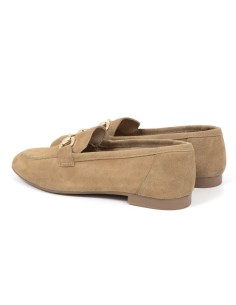 Light Brown suede women's moccasins 2