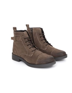 Brown suede women's boots