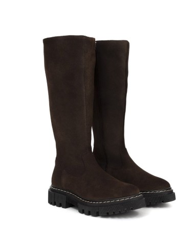 bottes femme suède marron W-SORUEGA-BROWN