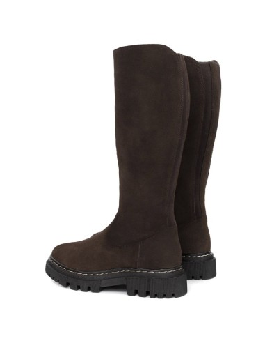 Botas de mujer de ante afelpado color marrón