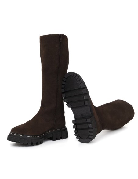 bottes femme suède marron W-SORUEGA-BROWN