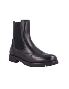 Botines de mujer de piel difuminado color negro 2