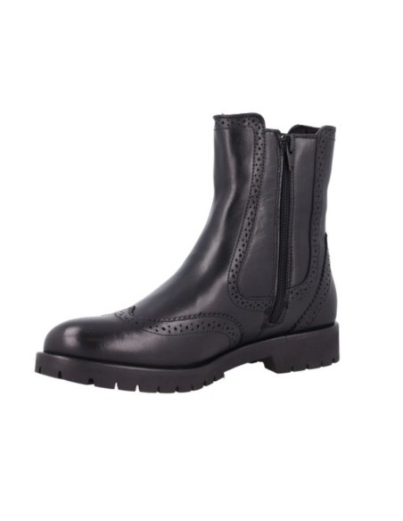 Black leather women's boots