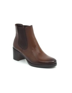 Brown leather women's boots