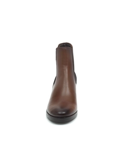 Brown leather women's boots