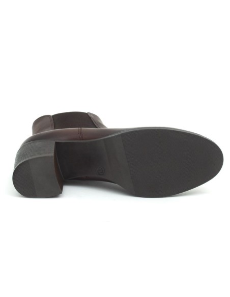 bottines femme de peau marron W-VENDOR-BROWN