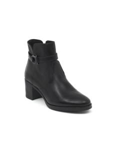 Black leather women's boots