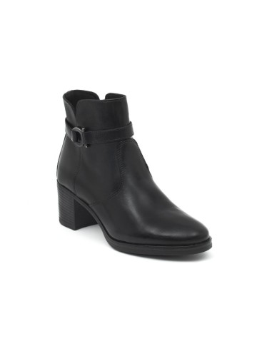 Black leather women's boots