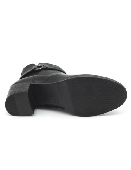 bottines femme de peau le noir W-YURIEL-BLACK