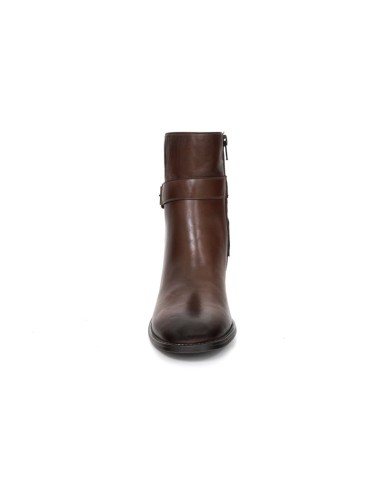 Brown leather women's boots