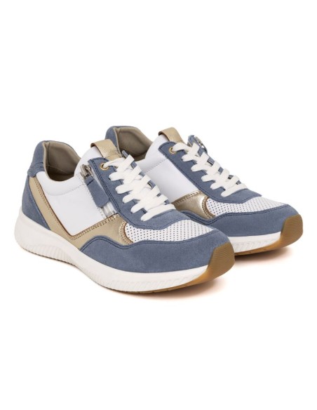 baskets femme suède bleu W-ZANDOR-BLUE